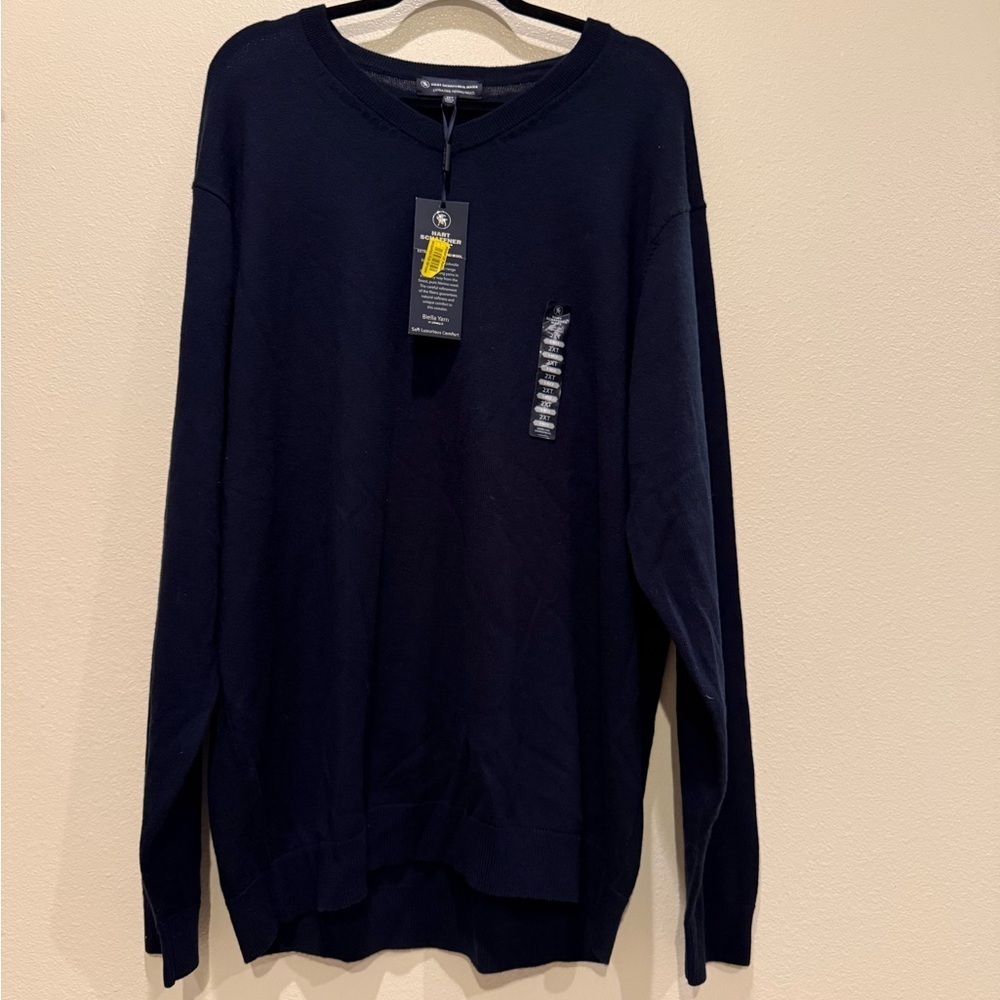 Hart Schaffner Marx Men's Dark Blue Crewneck Sweater